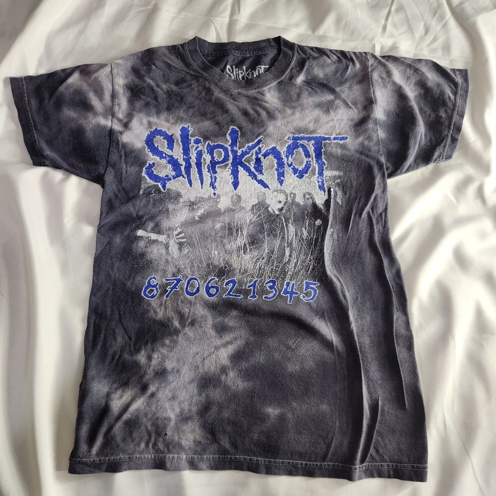 Slipknot Band T-Shirt Tie Dye Graphic Print Heavy Metal Music Tee Small